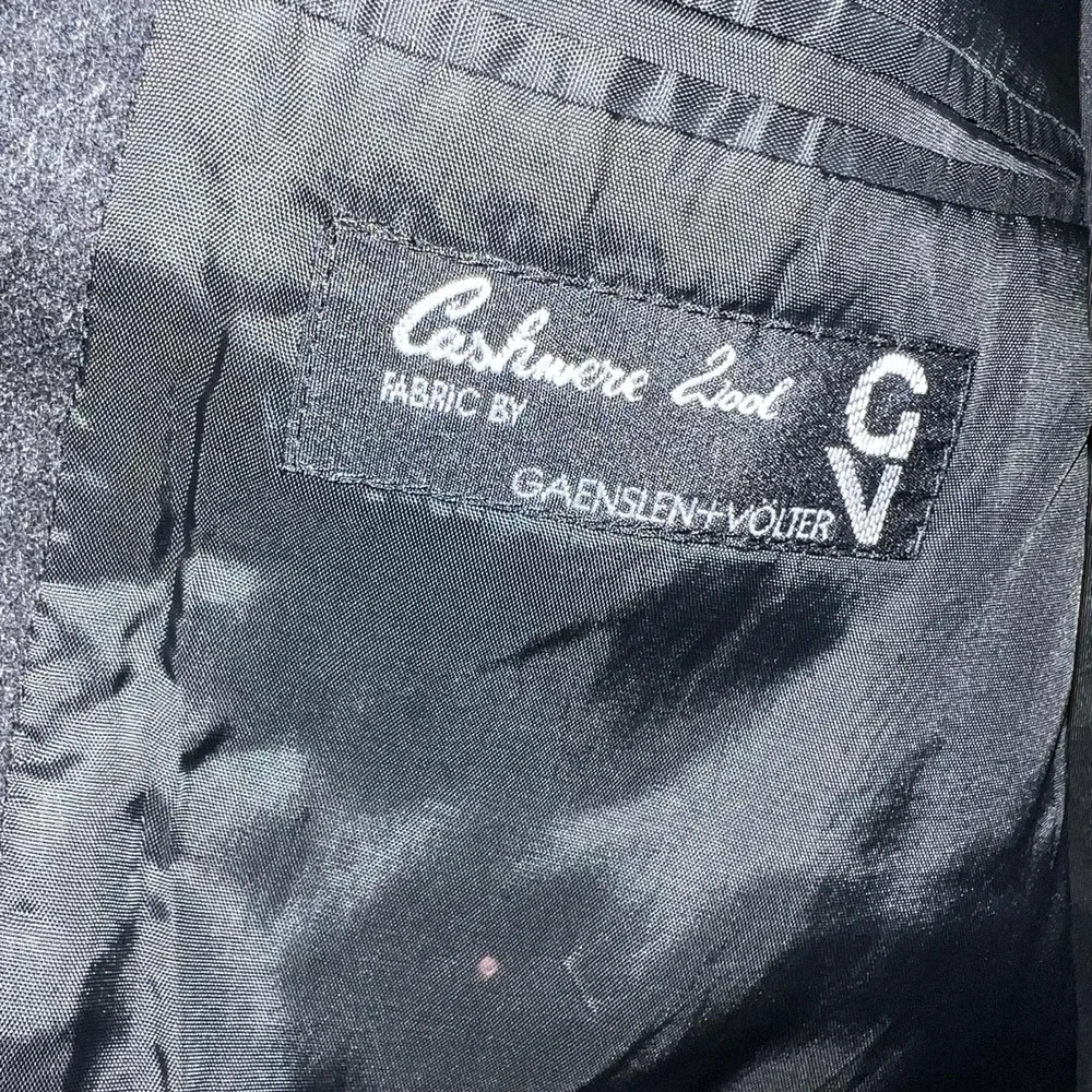Paolo Negrato‎ Gaenslen & Völter Blazer Men's Size 38R Black Cashmere Wool Coat